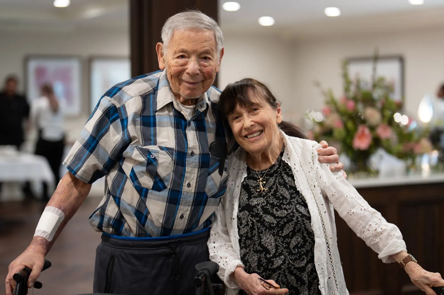 Senior couple smiling