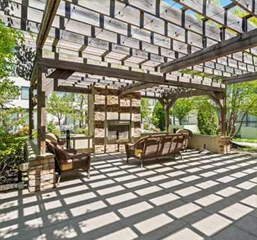 cherry hill outdoor courtyard space